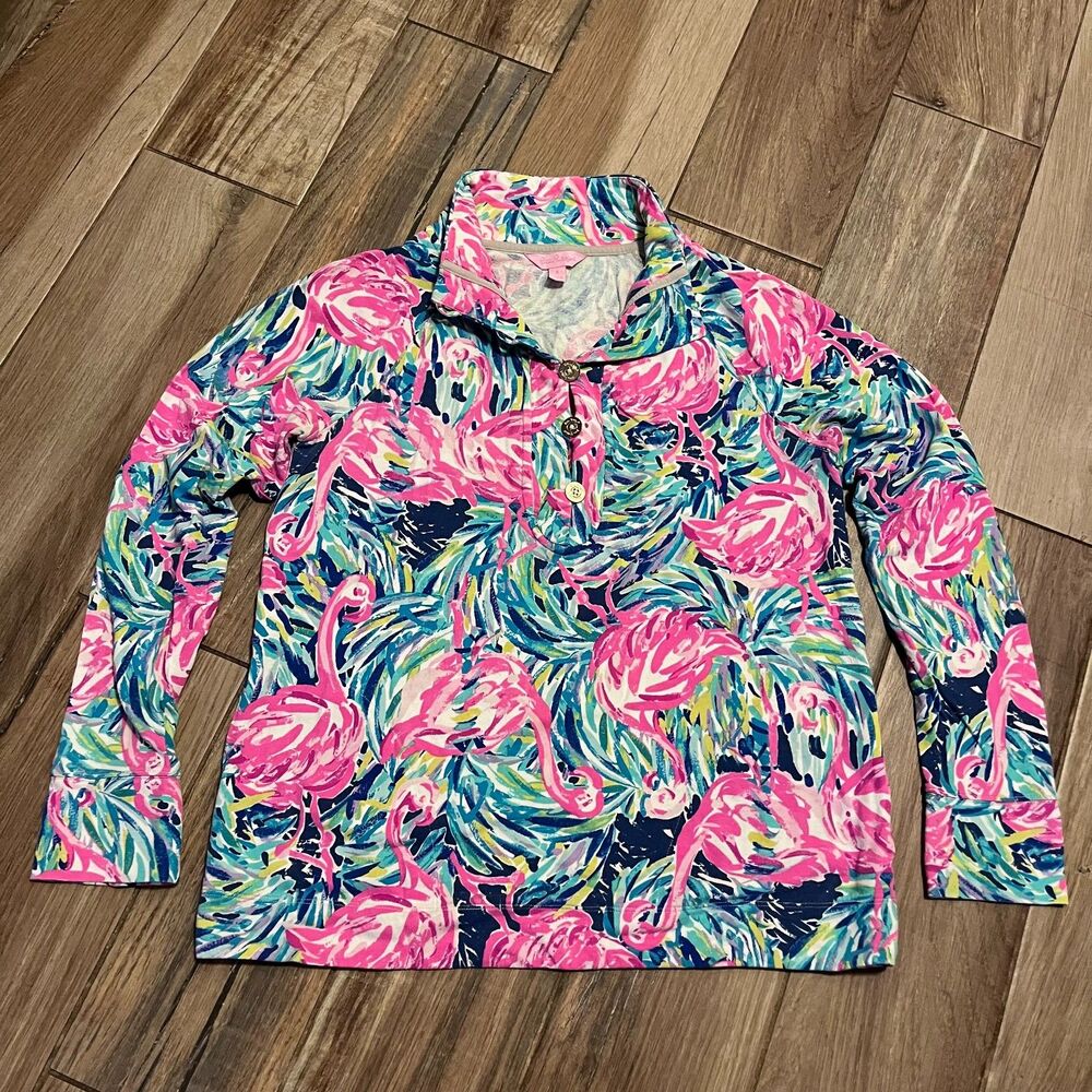 Lilly Pulitzer "Flamenco Beach" Windsor Popover Top Small